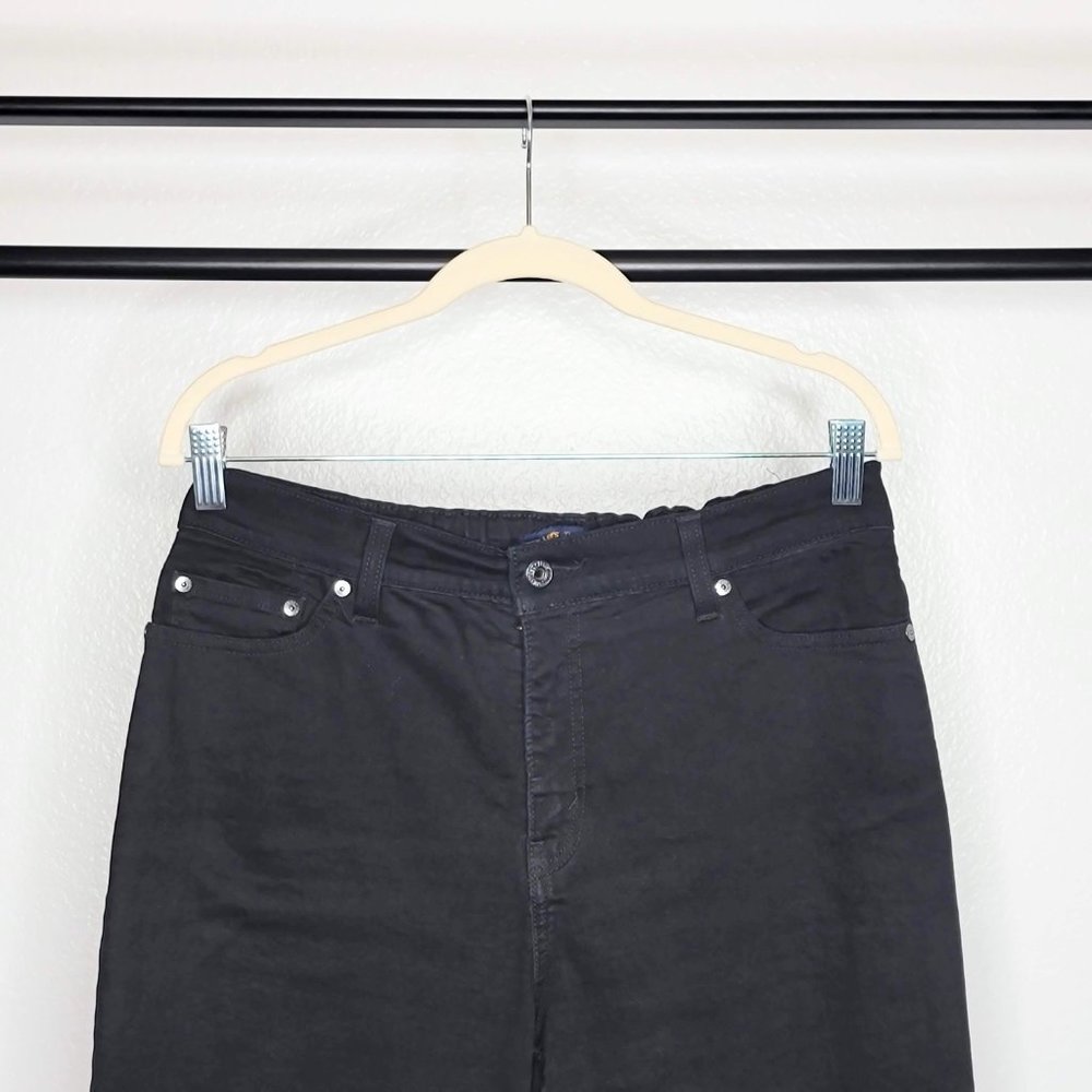 Levi's 512 '02 Perfectly Slimming Black Elastic Waist Beaded Skinny Jeans SZ 16 - Picture 2 of 10